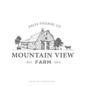 Farm Logo Design - Bespoke Farm Logo - Custom Logo Design Services - Barn Logo Design - Rustic Farm Logo - studio160design