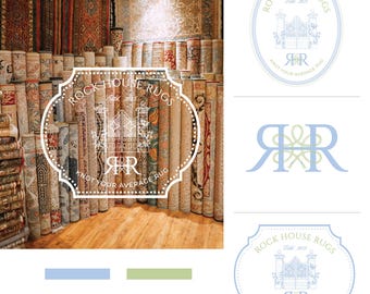 Brandingkit aangepast logo-ontwerp: visitekaartje, briefhoofd en sociale media