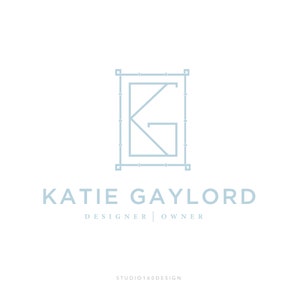 Interior Design Logo - Interior Designer Marketing - Custom Greek Key Logo Design - Elegant Logo Design