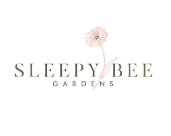 Farm Logo - Premium Branding Package - Custom Logo Design -Flower Farm Logo Design - Bee Logo - studio160design - Hand drawn Logo