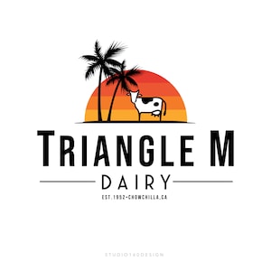 Farm Logo Design - Premium Branding Package - Custom Logo Design Services - Cow Logo - Modern Hipster Logo