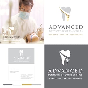 Pacchetto di branding Premium - Design del logo del dentista - Logo dell'impianto dentale - Logo del dente - Branding dello studio dentistico - studio160design