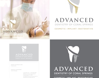 Premium Branding Package - Dentist Logo Design - Dental Implant Logo - Tooth Logo - Dental Practice Branding - studio160design