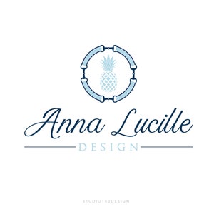 Pineapple Logo Design - Equestrian Logo - Custom Logo Design - Business Logo - Luxury Logo  -Interior Design Branding - Interior Design Logo