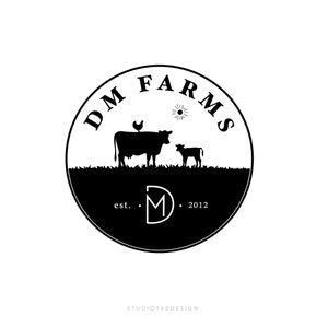 Farm Logo - Premium Branding Package - Custom Logo Design - Barn Logo Design - Rustic Farm Logo - studio160desig - Handdrawn Logo