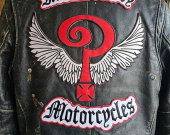 Indian Larry Motorcycle Embroidery Patches Iron on for jackets and vests