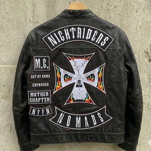 Nightriders Nomads MC Embroidery patches set of 9 Pcs Large size Iron on