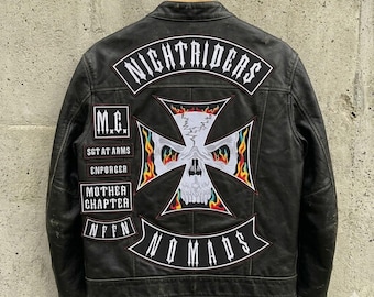 Nightriders Nomads MC Embroidery patches set of 9 Pcs Large size Iron on