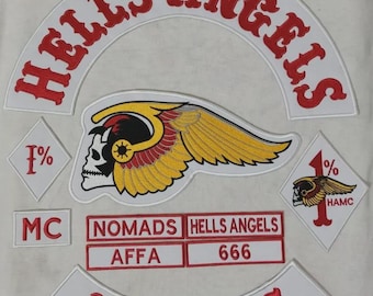 Hells Angels MC Nomads Full Embroidery Patch Set (Iron On)