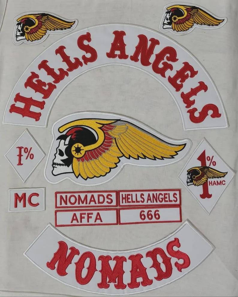 Hells Angels MC Nomads Full Embroidery Patch Set (iron On) - Etsy