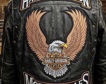 Harley Davidson eagle patch iron on embroidered patches biker patch
