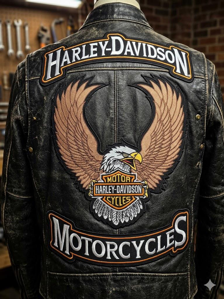 Harley Davidson Leather Jacket Eagle - Etsy