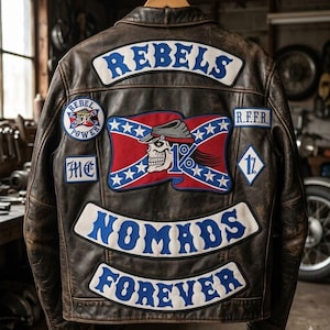 Rebels Forever Nomads and Malta embroidery patch set iron on