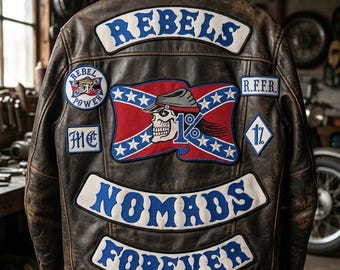 Rebels Forever Nomads and Malta embroidery patch set iron on