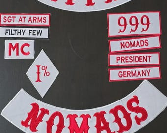 Nomads AFFA 1% MC Patches Embroidered Iron On embroidered set