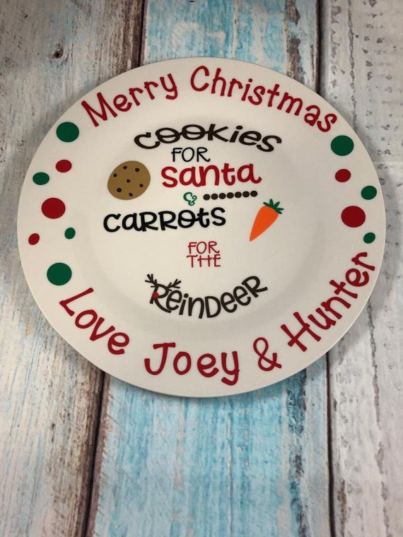 christmas cookies for santa plate