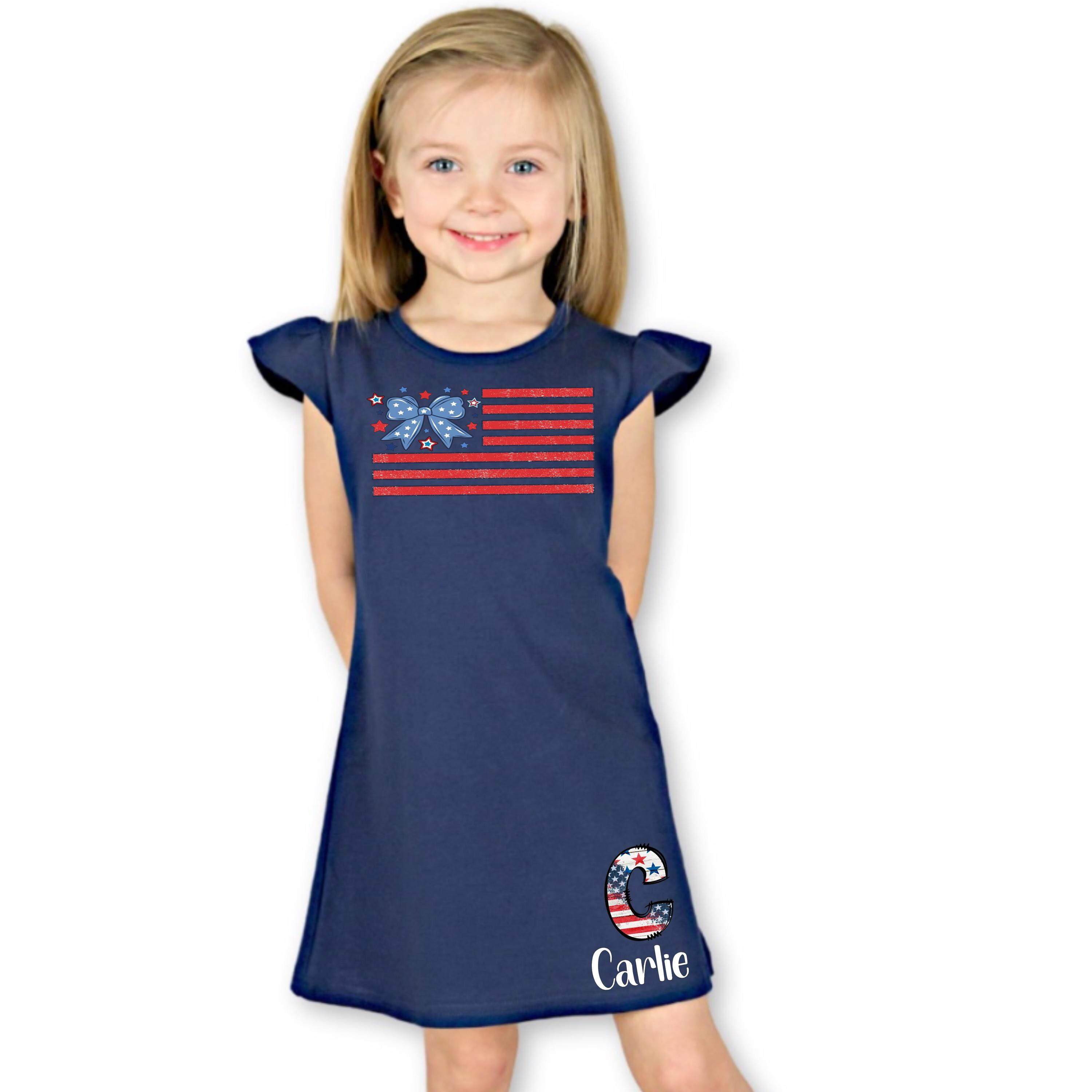 Kid Red White Blue Dress - Etsy