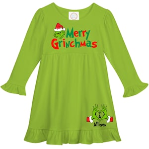 Grinch Toddler Nightgown Etsy