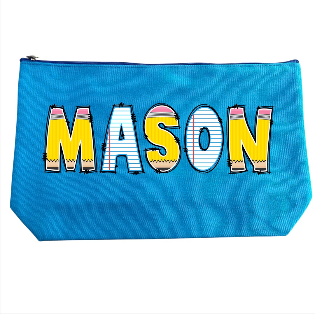 Personalized Canvas Pencil Pouch: Back to School Supplies - Etsy