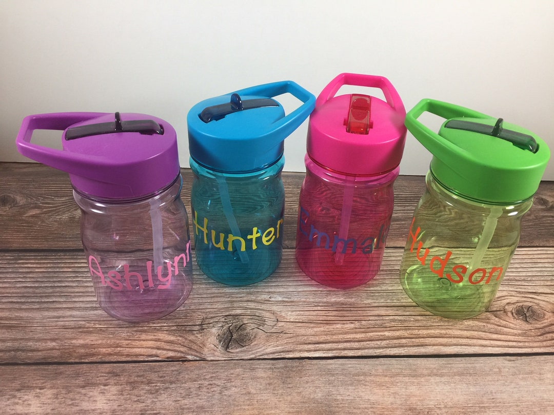 Personalized Kids Water Bottle With Straw: Custom Party Favors - Etsy