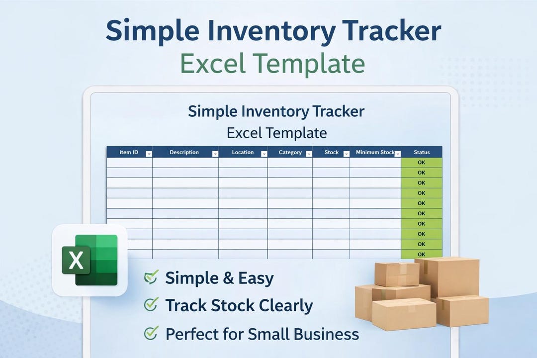 Easy Inventory Examples Simple Inventory Tracker Excel Template | Stock Management Spreadsheet ...