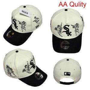 New Era 9FORTY White Sox Angel Cap, Cream Black