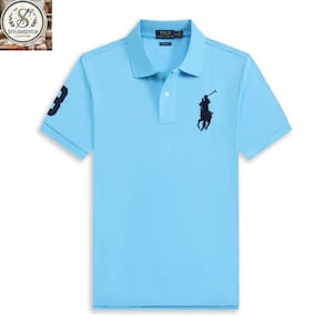 Klassiek herenshirt met korte mouwen en kraag - Polo Ralph Lauren-shirt, groot ponylogo