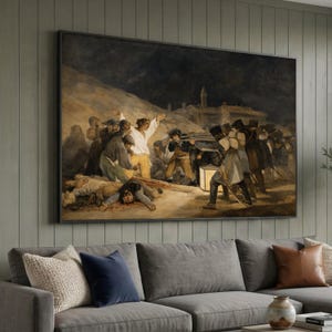 The Third of May 1808, Historical War Scene Canvas, Dramatic Execution Spanish Resistance Artwork, Classic Fine Art Print, Wall Decoration
