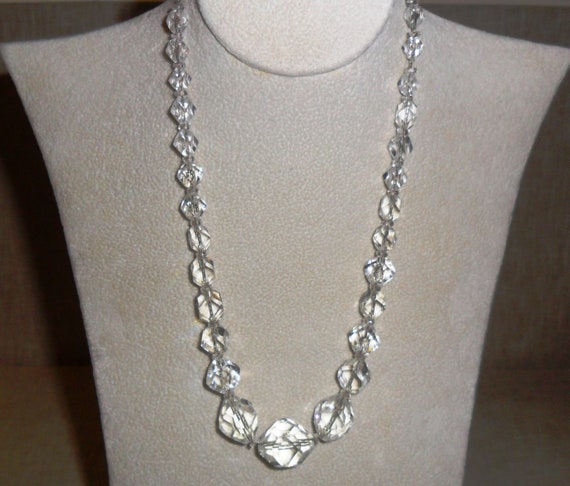 BEAUTIFUL  Art Deco Crystal Faceted Beaded Neckla… - image 2