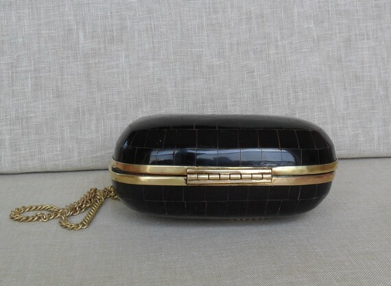 Vintage Box Tortoiseshell Minaudiere or Shoulder … - image 4