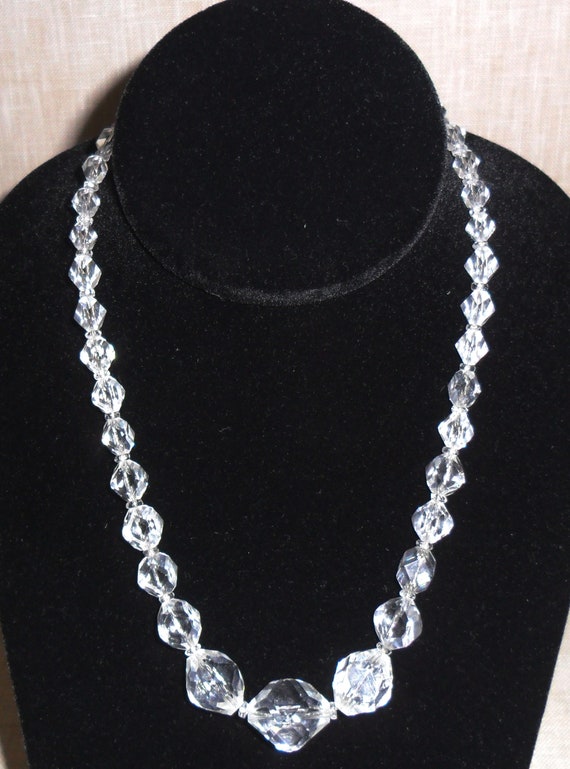 BEAUTIFUL  Art Deco Crystal Faceted Beaded Neckla… - image 6