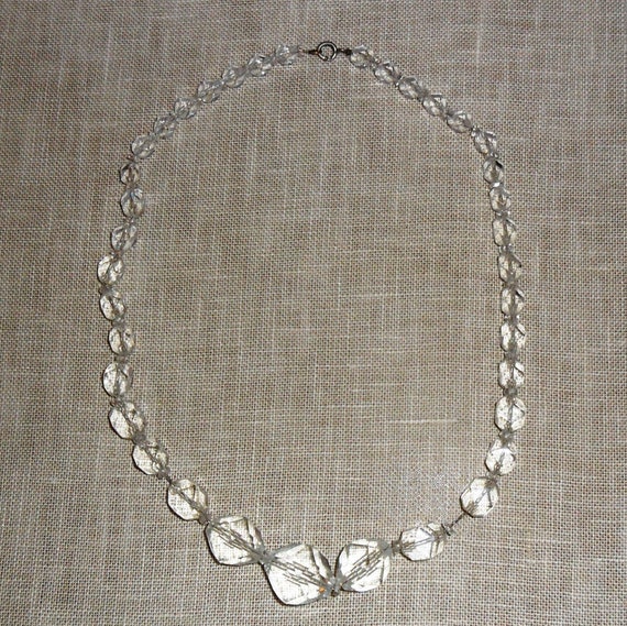 BEAUTIFUL  Art Deco Crystal Faceted Beaded Neckla… - image 3