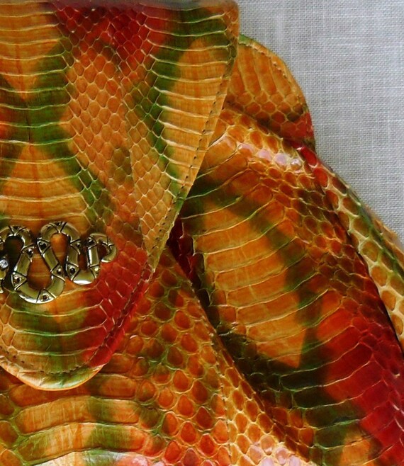 Vintage J. Renee Snakeskin Shoulder Handbag c.197… - image 5