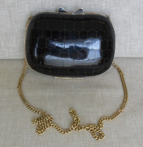 Vintage Box Tortoiseshell Minaudiere or Shoulder … - image 1