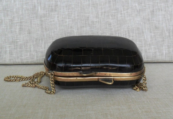 Vintage Box Tortoiseshell Minaudiere or Shoulder … - image 3
