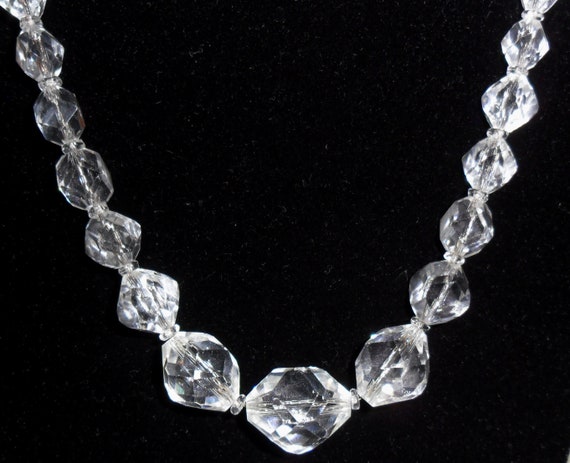 BEAUTIFUL  Art Deco Crystal Faceted Beaded Neckla… - image 4