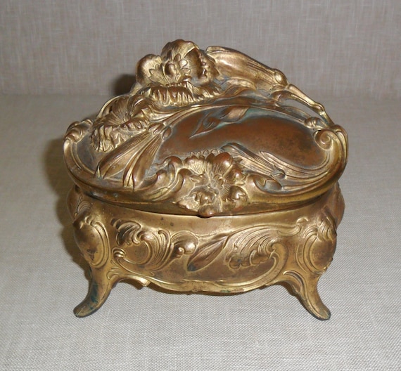 Antique Art Nouveau Jennings Brothers Jewelry Cas… - image 1