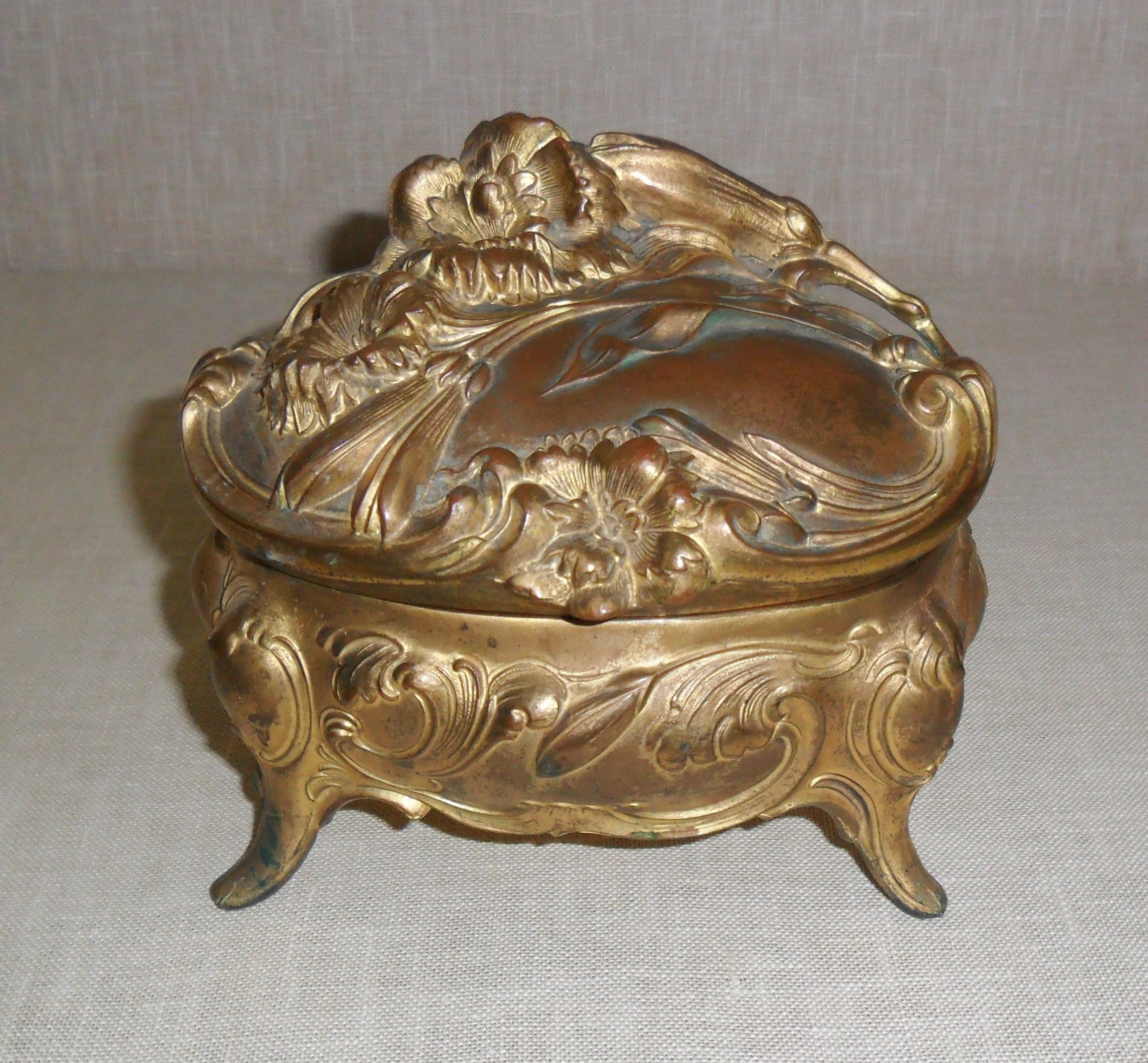 Antique Art Nouveau Jennings Brothers Jewelry Casket C. Early