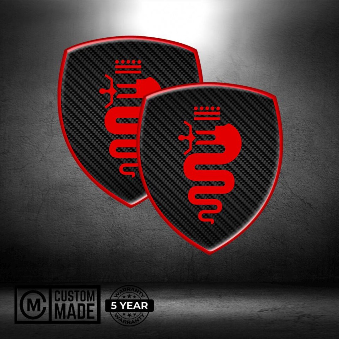 Alfa Romeo Emblem Sticker Overlay – Set of 2 Custom Domed Resin Car ...