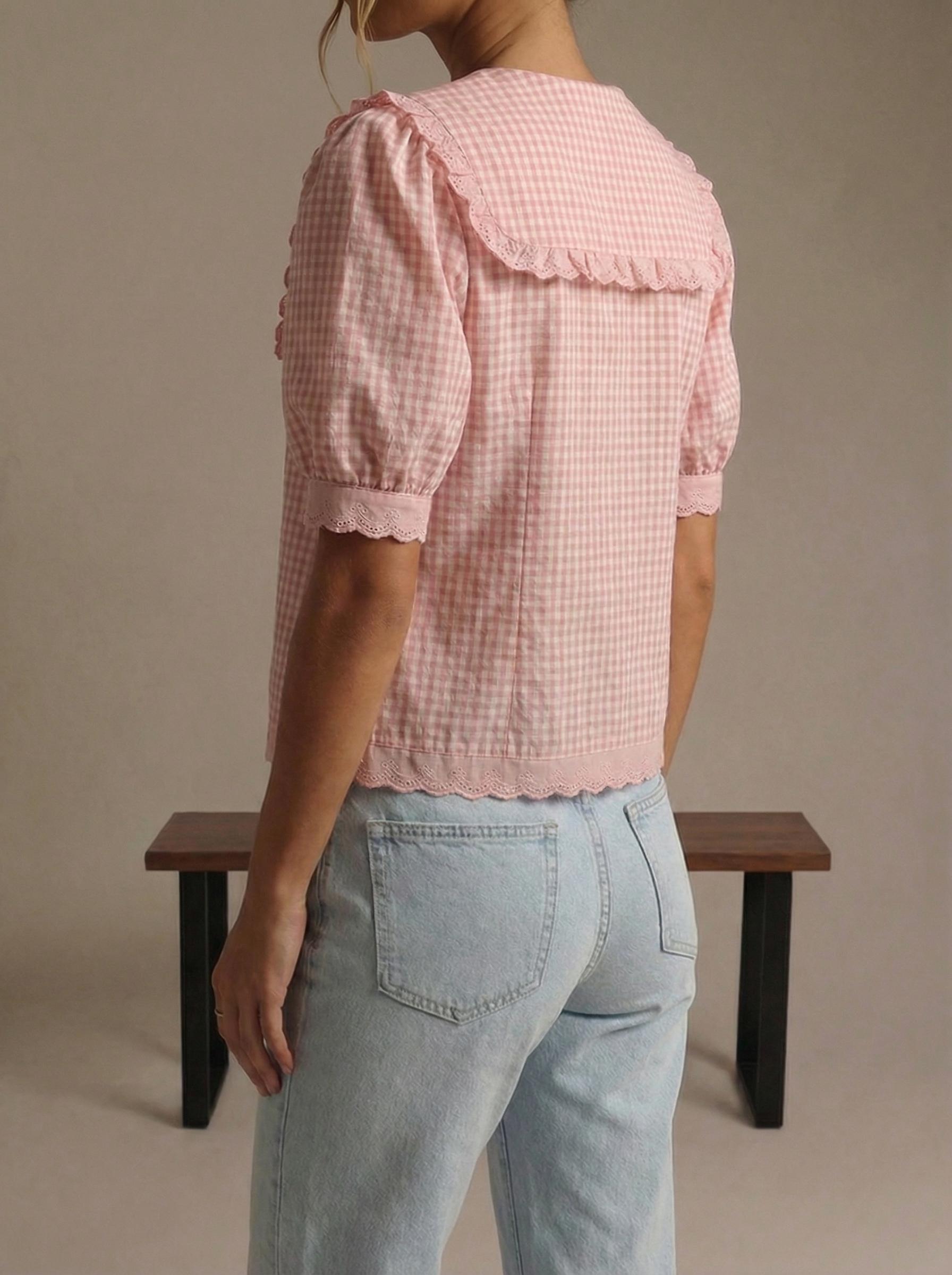 Puff Sleeve Blouse Sewing Pattern | Tie Front Blouse PDF | Summer Top ...