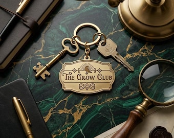 The Crow Club Keychain, Six of Crows Acrylic Charm, Ketterdam Grishaverse Bag Accessory, Kaz Brekker Merch, Fantasy Book Lover Gift