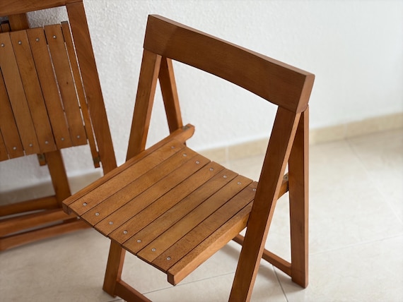 Aldo Jacober Trieste Folding Chair - Solid Beech Wood - Made in