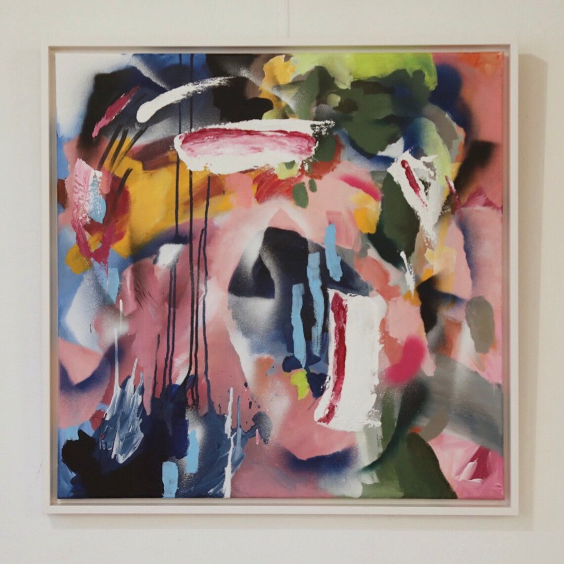 Pink Abstract Expressionist Painting Original Art Acrylic on Etsy