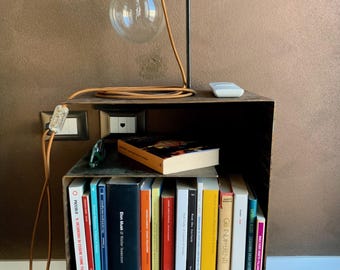 Industrial Corten Steel Bedside Table – Floating Nightstand Shelf – Minimalist Modern Side Table – Library shelf - Wall shelf