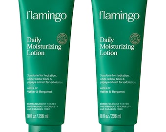 Flamingo dagelijkse vochtinbrengende lotion, 10 fl oz, verpakking van 2
