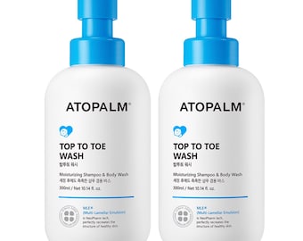 Atopalm wassing van top tot teen, 10,14 fl oz, verpakking van 2