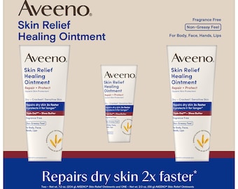 Aveeno genezende zalf voor huidverlichting, set van 2 - 7,2 fl oz + 1 - 2 fl oz
