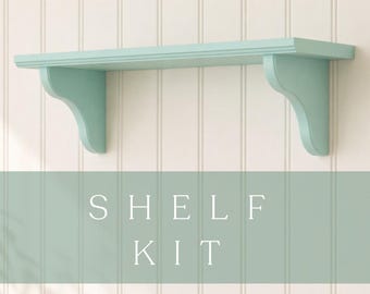 Fluted Edged Wall Shelf and Fluted Bracket Kit