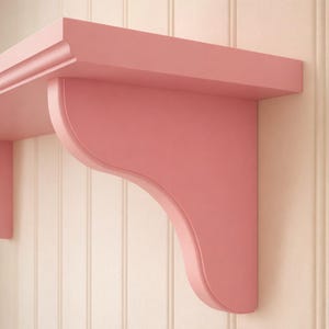 Suportes de prateleira canelados - Madeira MDF resistente à umidade, sem pintura (pacote com 2)