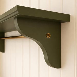Klassiska hyllkonsoler med hål - Trä, fukttålig MDF, omålad (2-pack)